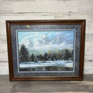 Joe Sambataro Winter Mountain Scene Framed Print